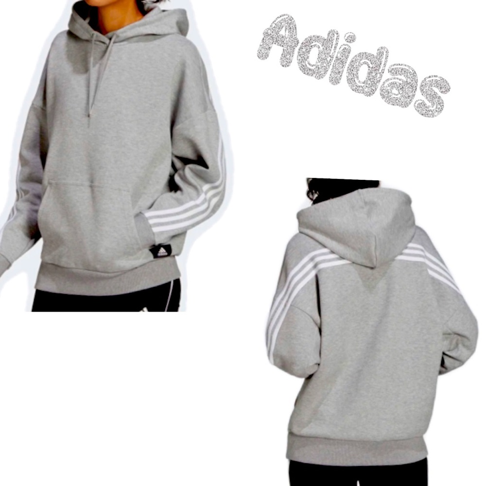 Adidas 3 Stripes Pullover Hoodie NEW